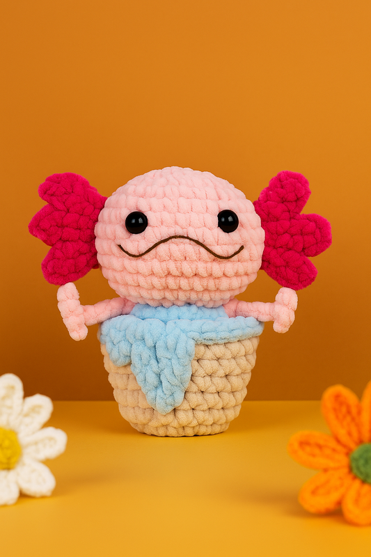 Axolotl Häkelset für Anfänger – Komplettset zum Selbermachen
