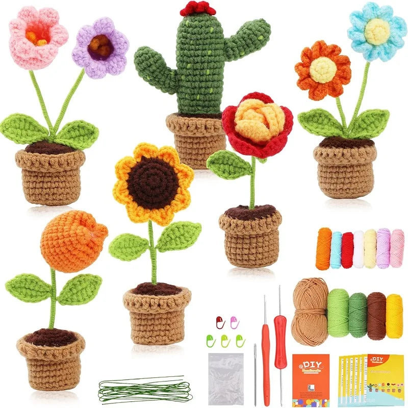 Blumen Strickset für Anfänger – Kreativer Einstieg für Erwachsene