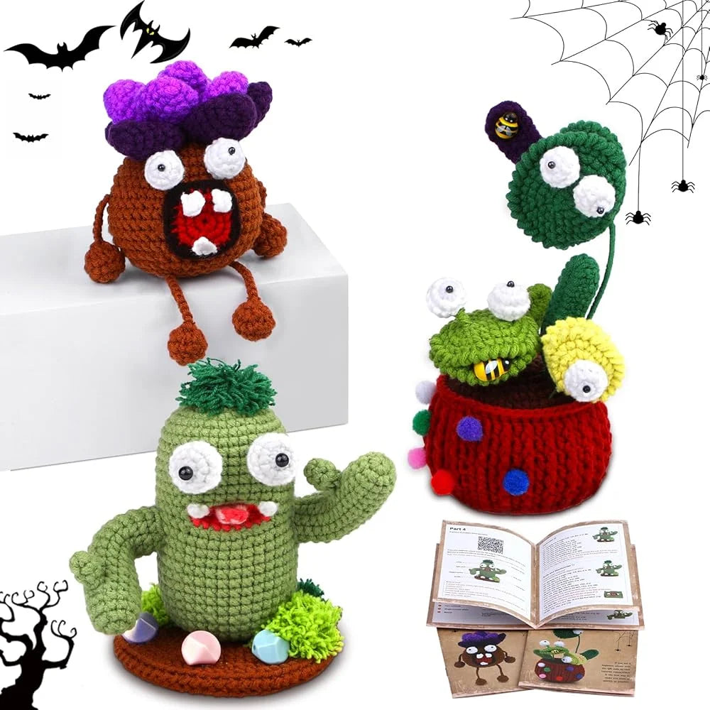 Halloween Häkel-Starterset – Kreativer DIY-Spaß für die gruseligste Zeit des Jahres