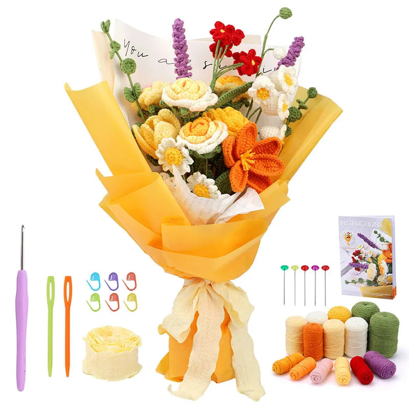 Häkelset „Blumenstrauß“ – Kreatives DIY für Anfänger