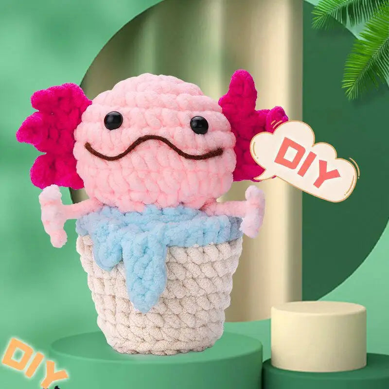 Axolotl Häkelset für Anfänger – Komplettset zum Selbermachen