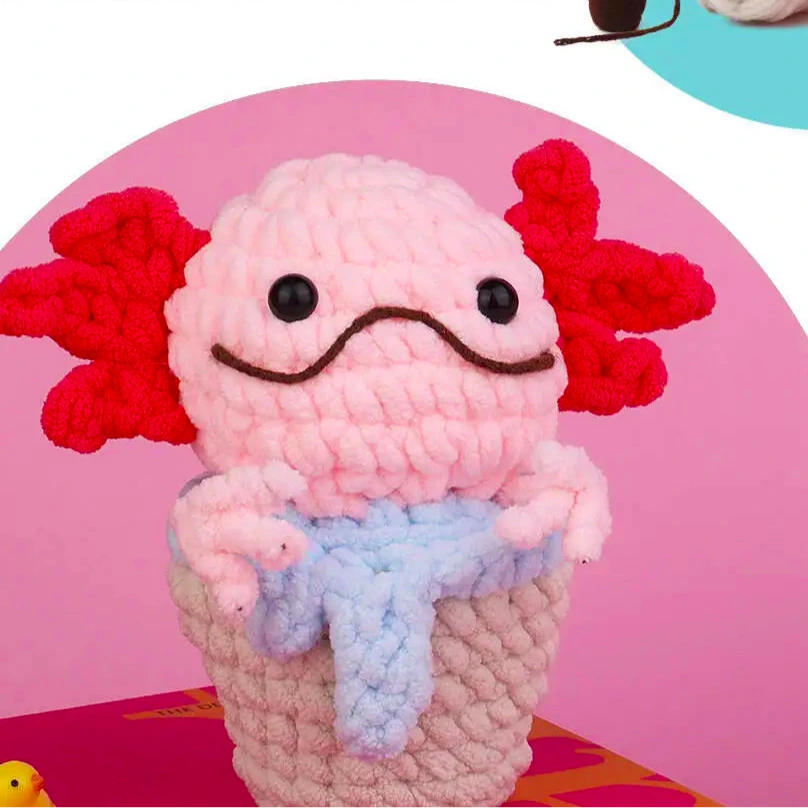 Axolotl Häkelset für Anfänger – Komplettset zum Selbermachen