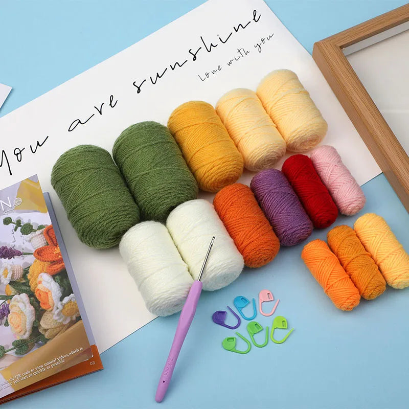 Häkelset „Blumenstrauß“ – Kreatives DIY für Anfänger